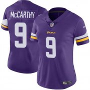 Cheap Women's Minnesota Vikings #9 J.J. McCarthy Purple 2024 Draft Vapor Football Stitched Jersey
