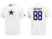 Wholesale Cheap Nike Dallas Cowboys #88 Dez Bryant Name & Number NFL T-Shirt White