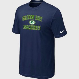 Wholesale Cheap Nike NFL Green Bay Packers Heart & Soul NFL T-Shirt Midnight Blue