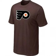 Wholesale Cheap Philadelphia Flyers Big & Tall Logo Brown NHL T-Shirt