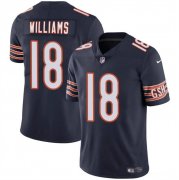 Cheap Men's Chicago Bears #18 Caleb Williams Navy 2024 Draft Vapor Football Stitched Jersey