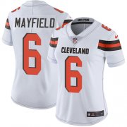 Wholesale Cheap Nike Browns #6 Baker Mayfield White Women's Stitched NFL Vapor Untouchable Limited Jersey