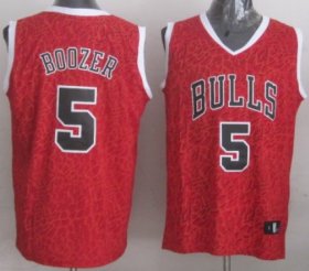 Wholesale Cheap Chicago Bulls #5 Carlos Boozer Red Leopard Print Fashion Jersey