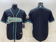 Wholesale Cheap Men's Jacksonville Jaguars Blank Black With Patch Cool Base Stitched Baseball Jersey