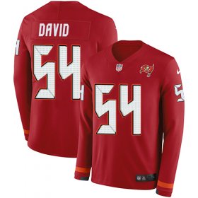 Wholesale Cheap Nike Buccaneers #54 Lavonte David Red Team Color Men\'s Stitched NFL Limited Therma Long Sleeve Jersey