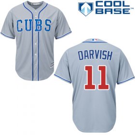 Wholesale Cheap Cubs #11 Yu Darvish Grey Road Stitched Youth MLB Jersey