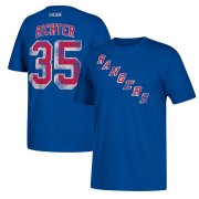 Wholesale Cheap New York Rangers #35 Mike Richter CCM Retired Player Name & Number T-Shirt Royal