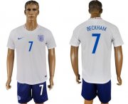 Wholesale Cheap England #7 Beckham Home Soccer Country Jersey