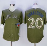Wholesale Cheap Blue Jays #20 Josh Donaldson Green Camo New Cool Base Stitched MLB Jersey