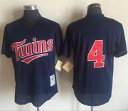 Wholesale Cheap Mitchell And Ness 1996 Twins #4 Paul Molitor Navy Blue Stitched MLB Jersey