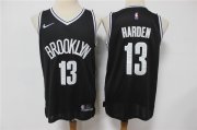 Wholesale Cheap Men's Brooklyn Nets #13 James Harden Black 75th Anniversary Diamond 2021 Stitched Jersey