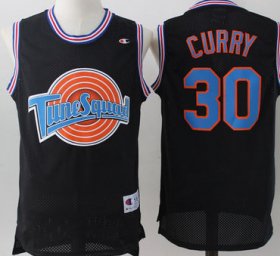 Wholesale Cheap Tune Squad 30 Stephen Curry Black Stitched Movie Mesh Basketball Jersey