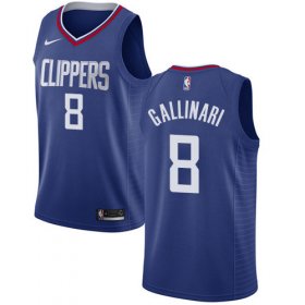 Wholesale Cheap Nike Clippers #8 Danilo Gallinari Blue NBA Swingman Icon Edition Jersey