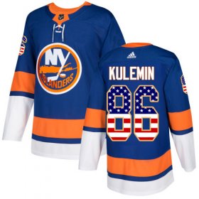 Wholesale Cheap Adidas Islanders #86 Nikolay Kulemin Royal Blue Home Authentic USA Flag Stitched NHL Jersey