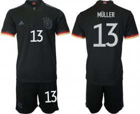 Wholesale Cheap Men 2020-2021 European Cup Germany away black 13 Adidas Soccer Jerseys