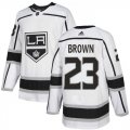 Wholesale Cheap Adidas Kings #23 Dustin Brown White Road Authentic Stitched NHL Jersey