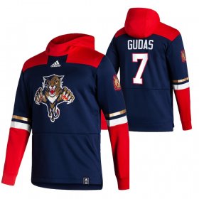 Wholesale Cheap Florida Panthers #7 Radko Gudas Adidas Reverse Retro Pullover Hoodie Navy