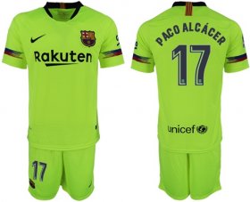 Wholesale Cheap Barcelona #17 Paco Alcacer Away Soccer Club Jersey