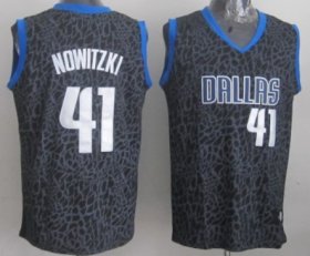 Wholesale Cheap Dallas Mavericks #41 Dirk Nowitzki Black Leopard Print Fashion Jersey