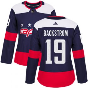Wholesale Cheap Adidas Capitals #19 Nicklas Backstrom Navy Authentic 2018 Stadium Series Women\'s Stitched NHL Jersey