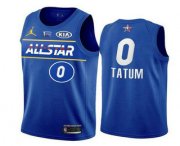 Wholesale Cheap Men's 2021 All-Star #0 Jayson Tatum Blue Eastern Conference Stitched NBA Jersey