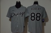 Wholesale Cheap Men's Chicago White Sox #88 Luis Robert Grey Stitched MLB Flex Base Nike Jersey