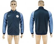 Wholesale Cheap Manchester City Soccer Jackets Dark Blue