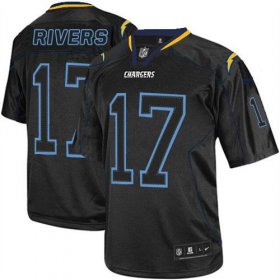 Wholesale Cheap Nike Chargers #17 Philip Rivers Lights Out Black Men\'s Stitched NFL Elite Jersey