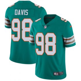 Wholesale Cheap Nike Dolphins #98 Raekwon Davis Aqua Green Alternate Men\'s Stitched NFL Vapor Untouchable Limited Jersey