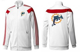 Wholesale Cheap NFL Miami Dolphins Team Logo Jacket White_2