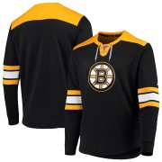 Wholesale Cheap Boston Bruins adidas Platinum Long Sleeve Jersey T-Shirt Black