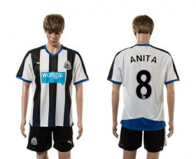Wholesale Cheap Newcastle #8 Anita Home Soccer Club Jersey