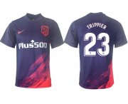 Wholesale Cheap Men 2021-2022 Club Atletico Madrid away aaa version purple 23 Soccer Jersey