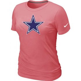Wholesale Cheap Women\'s Nike Dallas Cowboys Pink Logo T-Shirt