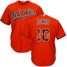 Wholesale Cheap Orioles #10 Adam Jones Orange Team Logo Fashion Stitched MLB Jersey