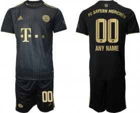 Wholesale Cheap Men 2021-2022 ClubBayern Munchen away black customized Adidas Soccer Jersey