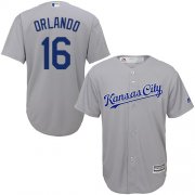 Wholesale Cheap Royals #16 Paulo Orlando Grey Cool Base Stitched Youth MLB Jersey