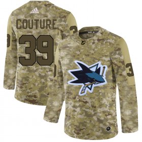 Wholesale Cheap Adidas Sharks #39 Logan Couture Camo Authentic Stitched NHL Jersey