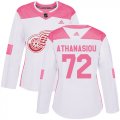 Wholesale Cheap Adidas Red Wings #72 Andreas Athanasiou White/Pink Authentic Fashion Women's Stitched NHL Jersey