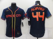 Wholesale Cheap Men's Houston Astros #44 Yordan Alvarez 2022 Navy City Connect Flex Base Stitched Baseball Jersey