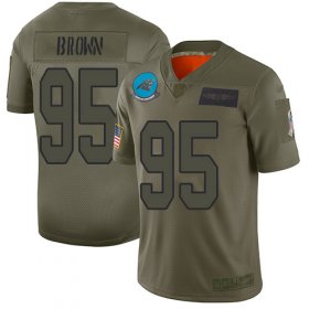 Wholesale Cheap Nike Panthers #95 Derrick Brown Camo Men\'s Stitched NFL Limited 2019 Salute To Service Jersey