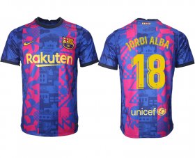 Wholesale Cheap Men 2021-2022 Club Barcelona blue training suit aaa version 18 Soccer Jersey
