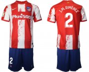 Wholesale Cheap Men 2021-2022 Club Atletico Madrid home red 2 Nike Soccer Jersey