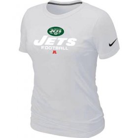 Wholesale Cheap Women\'s Nike New York Jets Critical Victory NFL T-Shirt White