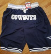 Wholesale Cheap Men's Dallas Cowboys Navy Blue Just Don Shorts
