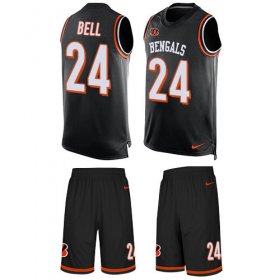 Wholesale Cheap Nike Bengals #24 Vonn Bell Black Team Color Men\'s Stitched NFL Limited Tank Top Suit Jersey