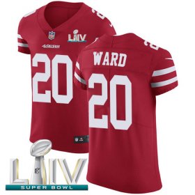 Wholesale Cheap Nike 49ers #20 Jimmie Ward Red Super Bowl LIV 2020 Team Color Men\'s Stitched NFL Vapor Untouchable Elite Jersey