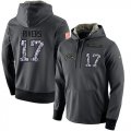Wholesale Cheap NFL Men's Nike Los Angeles Chargers #17 Philip Rivers Stitched Black Anthracite Salute to Service Player Performance Hoodie