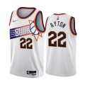 Wholesale Cheap Men's Phoenix Suns #22 Deandre Ayton 2022-23 White 75th Anniversary Association Edition Stitched Jersey