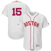 Wholesale Cheap Boston Red Sox #15 Dustin Pedroia Majestic Alternate Authentic Collection Flex Base Player Jersey White